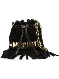 fringed bucket crossbody bag Moschino