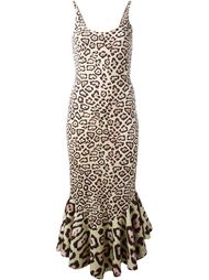 леопардовое платье с расклешенным подолом Givenchy