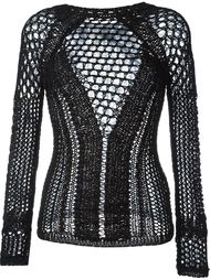 свитер открытой вязки Balmain
