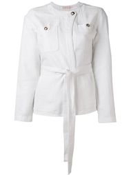 belted jacket Tory Burch
