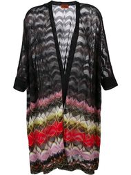 длинный кардиган с контрастным узором Missoni