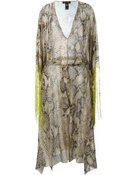 платье с принтом змеиной кожи Roberto Cavalli