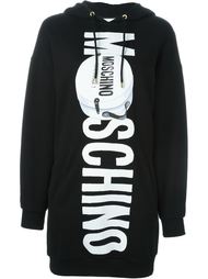 платье-толстовка с принтом-логотипом Moschino