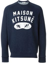 толстовка с принтом логотипа   Maison Kitsuné