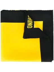 шарф с принтом 'Caution' Moschino
