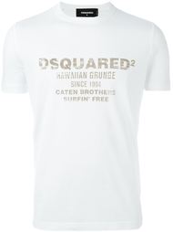 футболка с принтом логотипа   Dsquared2
