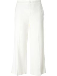 pleated wide leg cropped trousers Vince