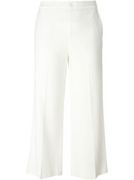 pleated wide leg cropped trousers Vince