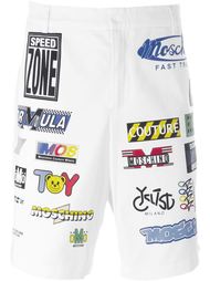 шорты с принтом знаков Moschino