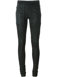 wax effect biker skinny trousers Rick Owens DRKSHDW