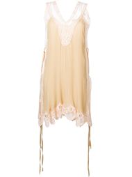 гофрированное платье с кружевными деталями Chloé