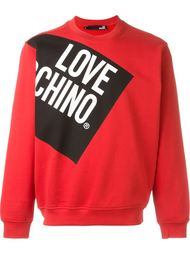 толстовка с принтом логотипа   Love Moschino