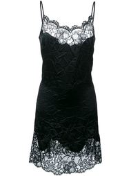 платье с кружевной отделкой и мятым эффектом Givenchy