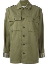 oversized studded military shirt Saint Laurent
