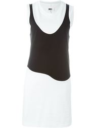 двухцветное платье Mm6 Maison Margiela