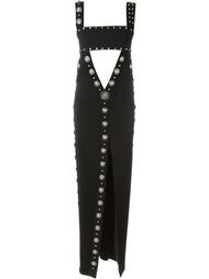 длинное платье с заклепками Fausto Puglisi