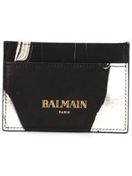 визитница с мраморным принтом Balmain