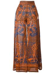 giraffe print palazzo pants Valentino