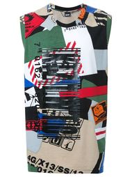 'Barcode Plastisol Print on Papertape' vest KTZ