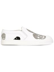 skull applique slip-on sneakers Alexander McQueen
