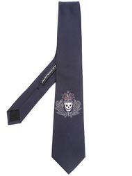 military skull badge tie  Alexander McQueen