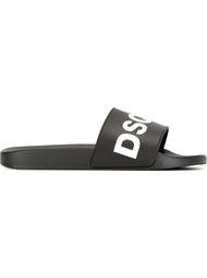 открытые сандалии с логотипом Dsquared2