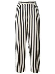 striped wide-legged cropped trousers Incotex