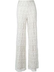 lace overlay wide leg palazzo trousers Alice+Olivia