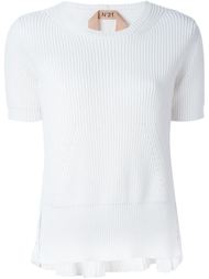 contrast back ribbed sweater Nº21