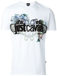 футболка с принтом логотипа   Just Cavalli