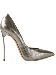 туфли с эффектом змеиной кожи Casadei