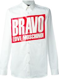 рубашка с принтом 'bravo' Love Moschino