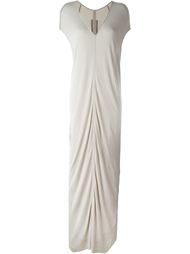длинное платье с V-образным вырезом Rick Owens