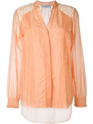 рубашка с кружевными вставками  Blumarine