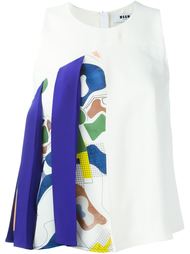 топ с плиссированной панелью MSGM