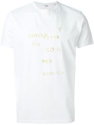 футболка с золотистым принтом  Aspesi