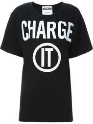 футболка с принтом 'charge it' Moschino