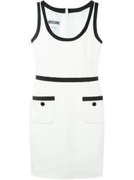 платье с контрастной окантовкой  Moschino