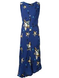 платье асимметричного кроя с принтом звезд Marni