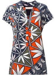 рубашка с короткими рукавами и цветочным принтом  Tory Burch