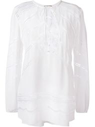 блузка с кружевными вставками Ermanno Scervino