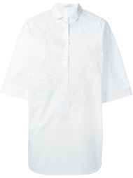 рубашка с цветочной аппликацией  Ermanno Scervino