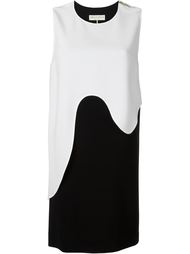 двухцветное платье с волнистым узором Emilio Pucci