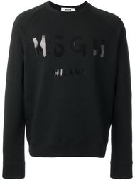 толстовка с принтом логотипа   MSGM