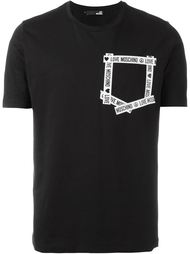 футболка с имитацией нагрудного кармана Love Moschino