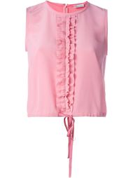 топ без рукавов с оборками  Red Valentino