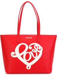 heart embroidered tote bag Love Moschino