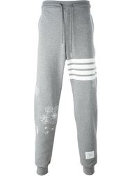 брюки с контрастными полосками   Thom Browne
