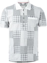 футболка поло с лоскутным дизайном Thom Browne