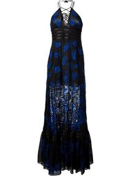 платье с вышивкой Roberto Cavalli